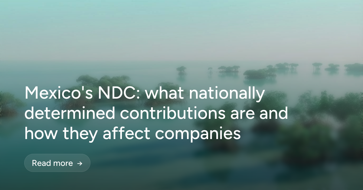 Mexico's NDC: what nationally determined contributions are and how they affect companies