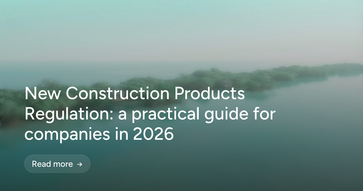 New Construction Products Regulation: a practical guide for companies in 2026