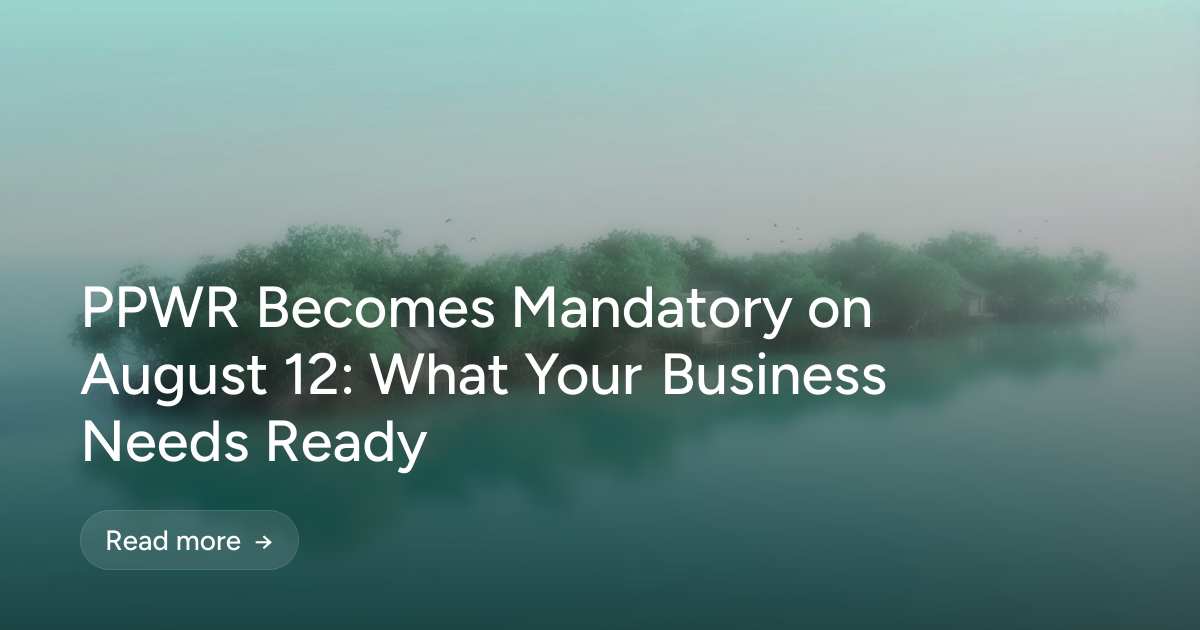 PPWR Becomes Mandatory on August 12: What Your Business Needs Ready
