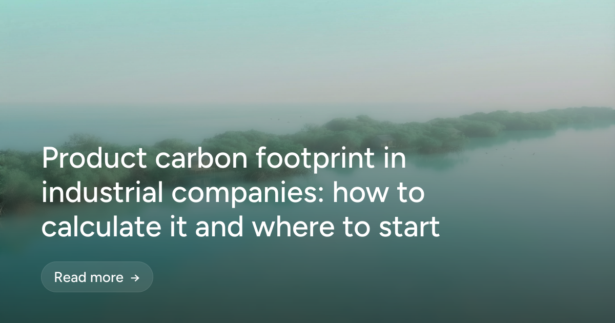 Product carbon footprint in industrial companies: how to calculate it and where to start