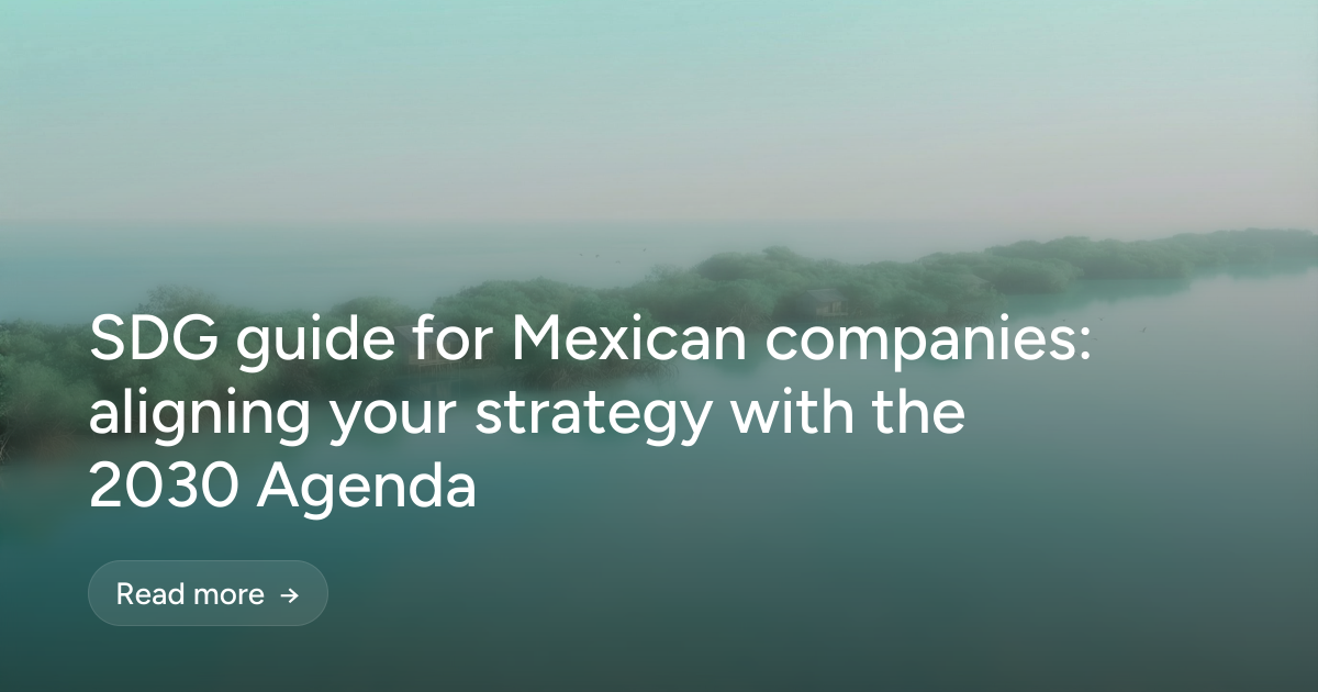 SDG guide for Mexican companies: aligning your strategy with the 2030 Agenda