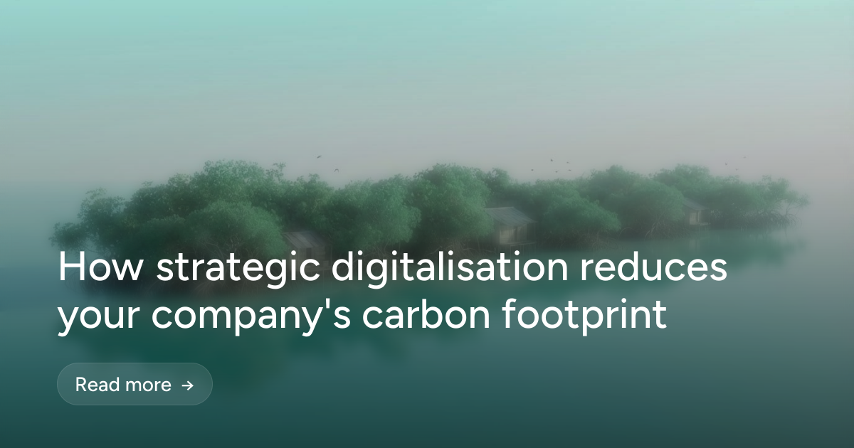How strategic digitalisation reduces your company's carbon footprint