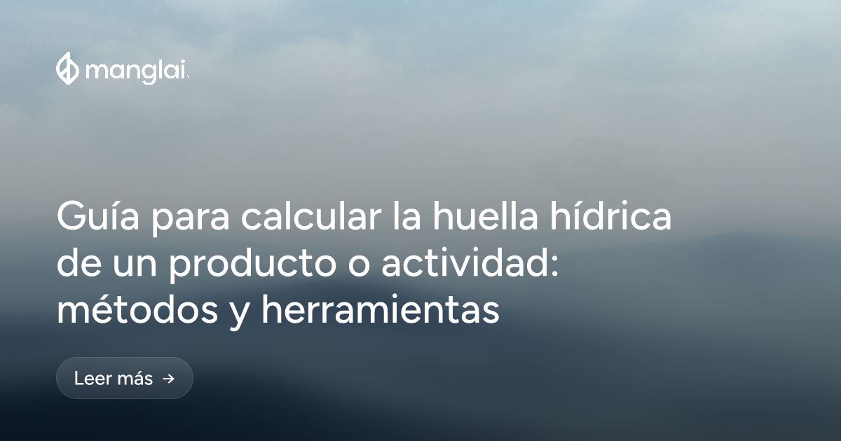 Guía para calcular la huella hídrica de un producto o actividad: métodos y herramientas