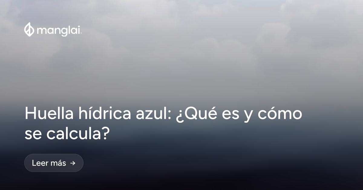 Huella hídrica azul: ¿Qué es y cómo se calcula?
